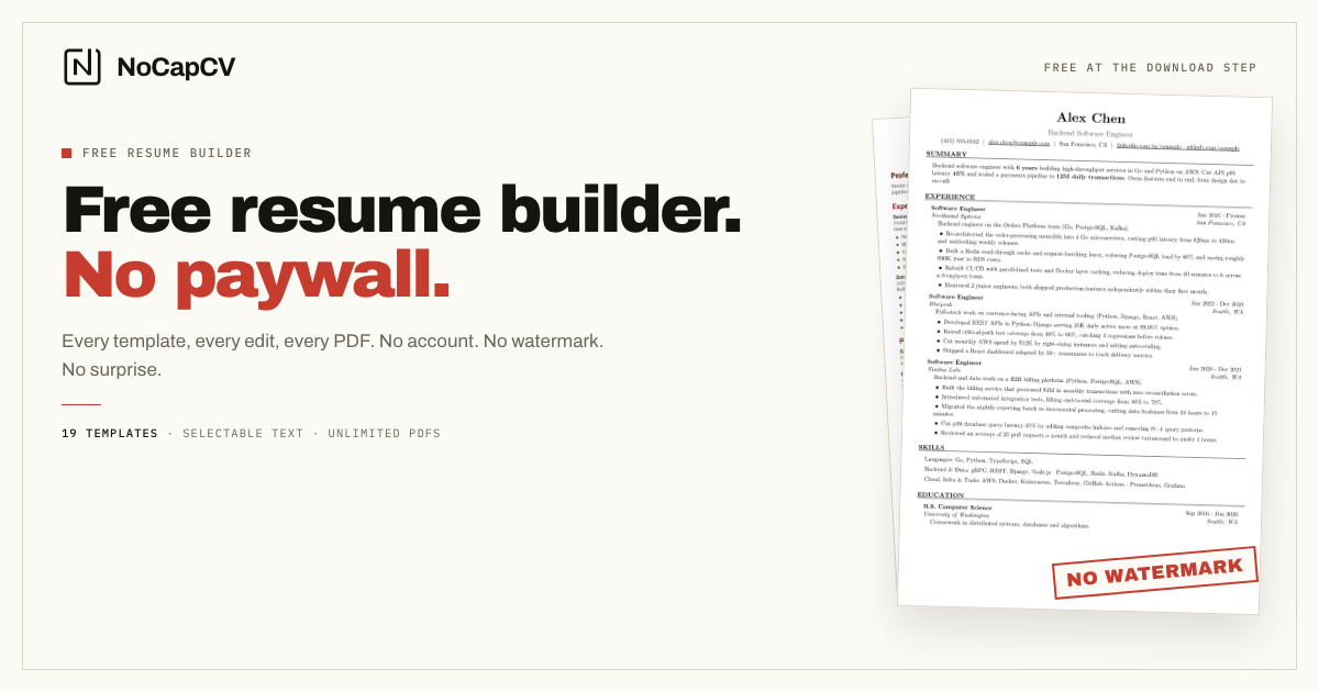 Simple Resume Templates — Free, ATS-Friendly & No Sign-Up