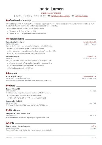 Awesome CV resume template preview