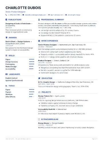 Modern Two-Column Split resume template preview